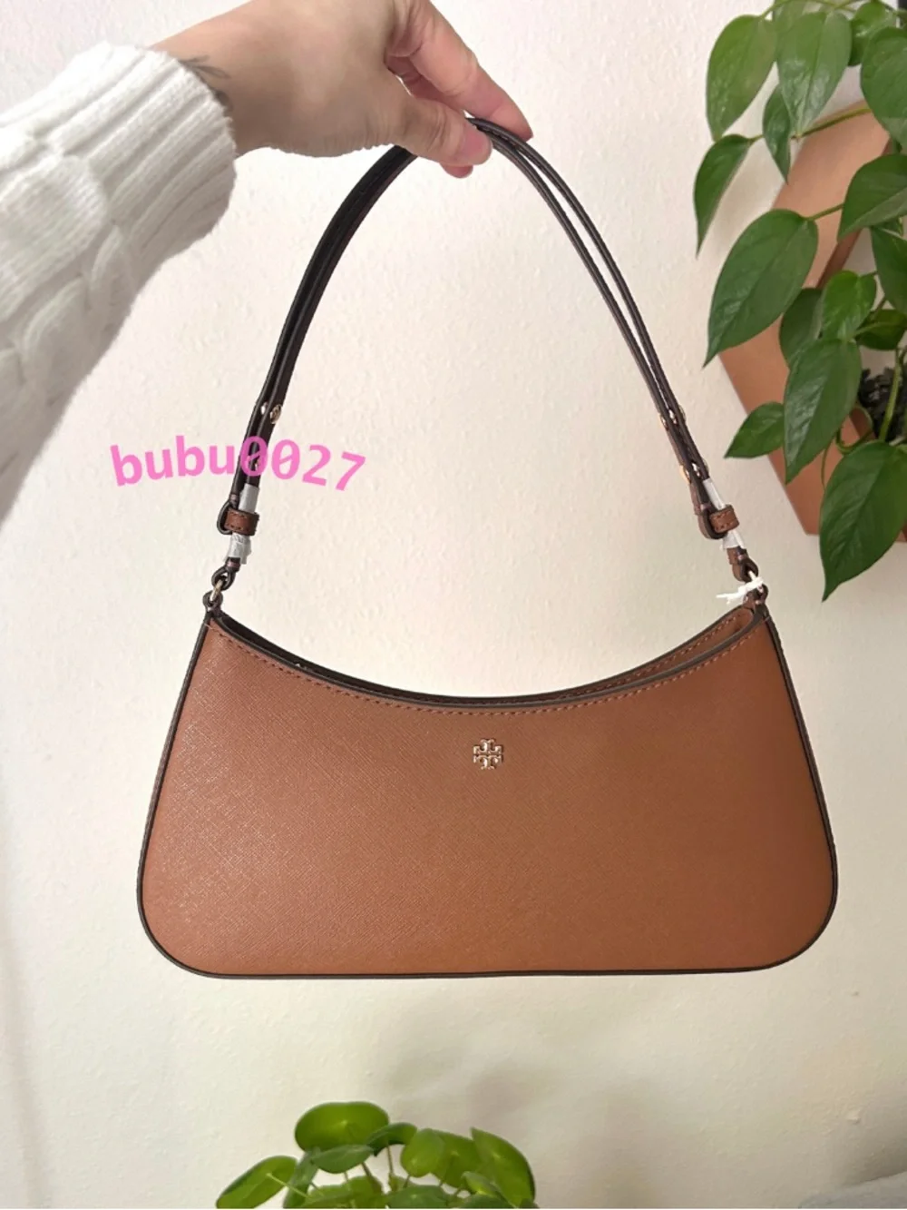 NWT🍄🟫Tory Burch Emerson Saffiano Leather Shoulder Bag in Moose Brown 171577 - Picture 7 of 7